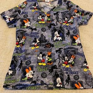 Disney Halloween scrub top